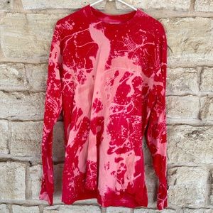 Custom Bleached Long Sleeve T Shirt